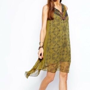 Free People Ancient Mystery Beaded Shift Dress